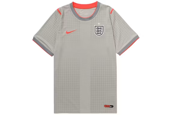 Nike England x Palace Academy Pro 2026 Football Jersey Pewter Grey/Bright Crimson