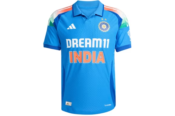 adidas India Cricket Day International Jersey True Blue
