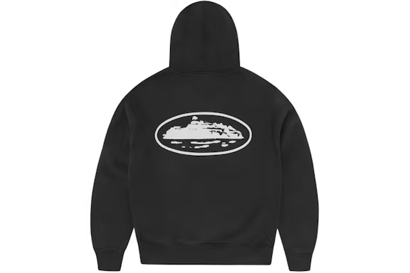 Corteiz Island Puff Print Zip Hoodie Black