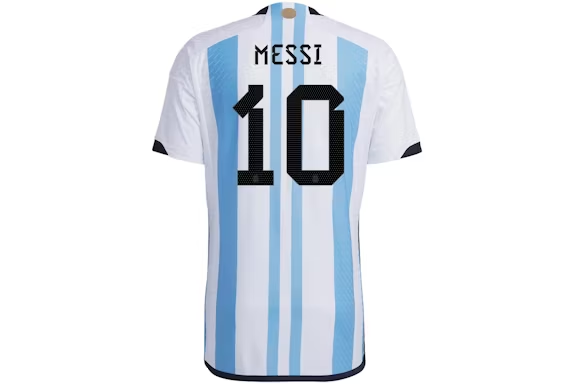 adidas Argentina 2022-23 Authentic Messi Home Jersey White/Light Blue