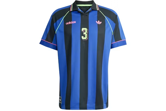 adidas Jacquard Stripe Jersey Semi Lucid Blue Black