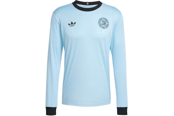 adidas Germany Anniversary Long Sleeve Jersey Clear Blue Black