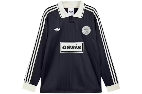 adidas x Oasis Tour Jacquard Stripe L/S Jersey Black/Cream White