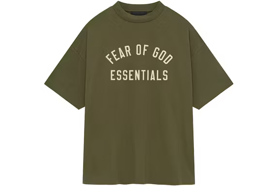 Fear of God Essentials Jersey Crewneck Tee Military