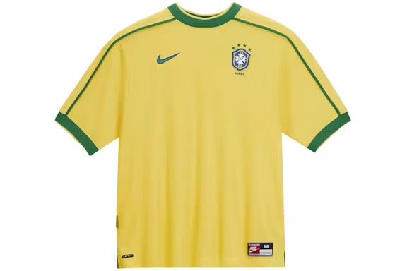 Nike Brazil 1998 Reissue Soccer Replica Jersey Varsity Maize/Pine Green