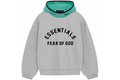 Fear of God Essentials Nylon Fleece Hoodie Light Heather Grey/Mint Leaf
