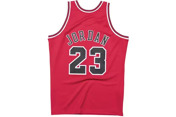 Michael Jordan Chicago Bulls Finals 1997-98 Road Authentic NBA Jersey Red/Black/White