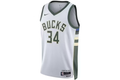 Nike NBA Milwaukee Bucks Giannis Antetokounmpo Association Edition Jersey White/Green/Off-White
