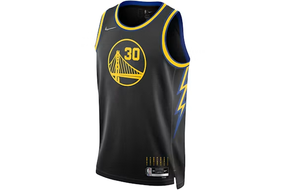 Nike NBA Golden State Warriors 2021/22 Stephen Curry City Edition Mixtape Swingman Jersey Black