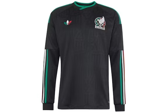 adidas Mexico 26 Third Authentic Long Sleeve Jersey Black