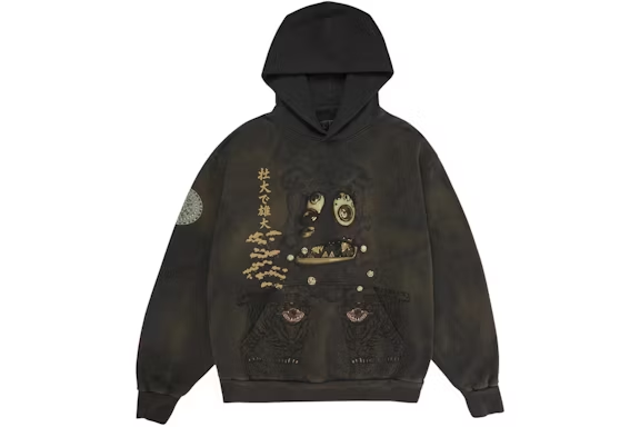 Travis Scott Cactus Jack x Takashi Murakami Hollow Hoodie Brown
