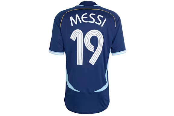 adidas Argentina Away 2006 Messi Jersey Dark Blue