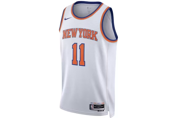Nike NBA New York Knicks Jalen Brunson Association Edition Jersey White/Blue