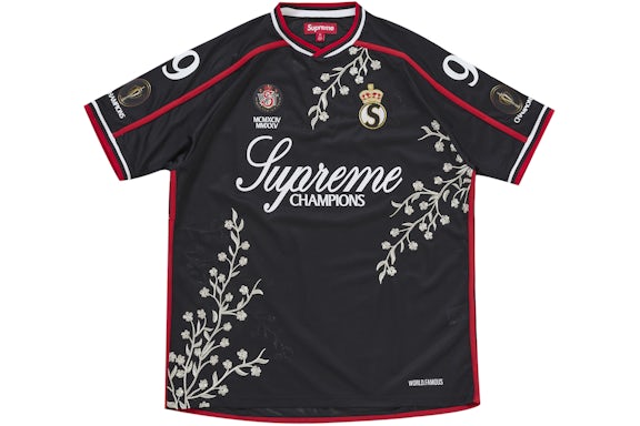 Supreme Floral Soccer Jersey Black