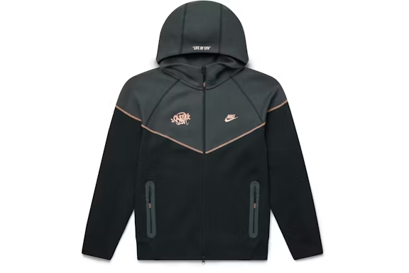 Nike Sportswear Tech Fleece x Central Cee Full Zip Hoodie Black/Metallic Red Bronze