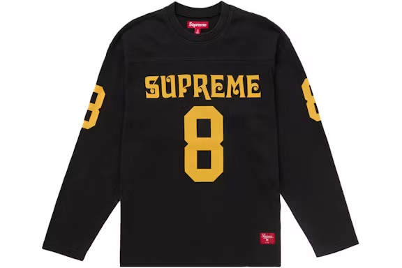 Supreme Affiliated L/S Football Top Black