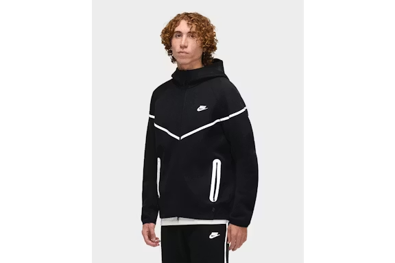 Nike Sportswear Tech Fleece Full Zip Windrunner Reflective Details Hoodie Black/Bemis Silver