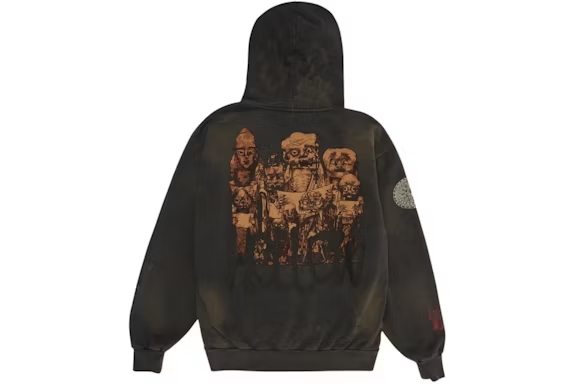 Travis Scott Cactus Jack x Takashi Murakami Hollow Hoodie Brown