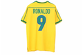 Nike 1998 Brazil National Team Ronaldo Soccer Jersey  University Maize