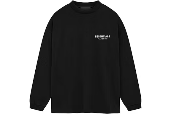 Fear of God Essentials Jersey Long Sleeve T-Shirt Black