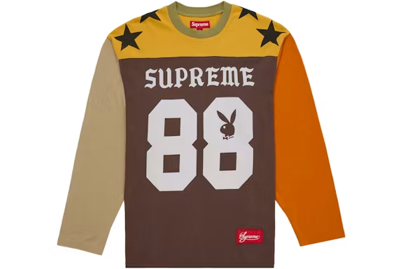Supreme Playboy L/S Football Top Brown