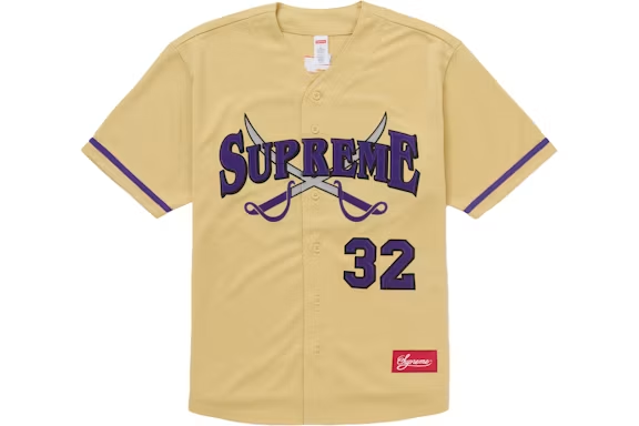 Supreme Swords Baseball Jersey Gold