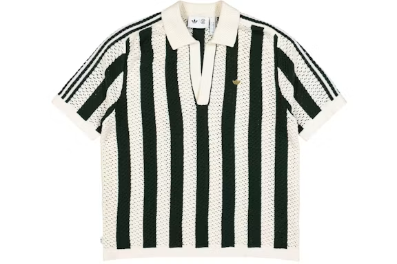 adidas x CLOT Knit Polo Green Night/Cream White