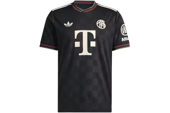 adidas FC Bayern 25/26 Third Jersey Black Halo Ivory