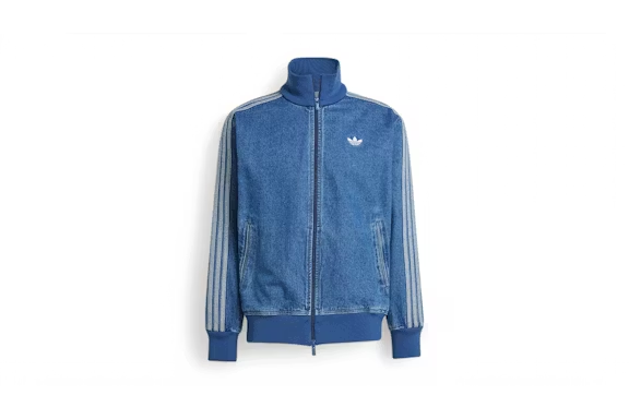 adidas Adicolor Denim Firebird Track Top Medium Blue Denim