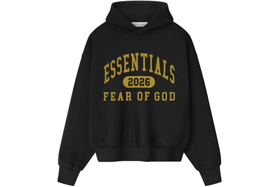 Fear of God Essentials Classic Fleece Hoodie Vintage Black