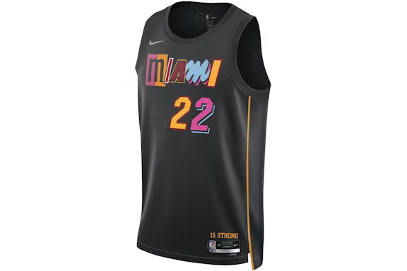 Nike NBA Miami Heat City Edition Jimmy Butler 22 Dri-FIT Swingman Jersey Black