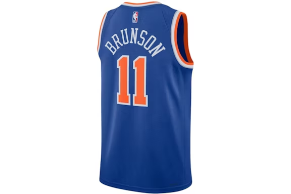 Nike x NBA New York Knicks Jalen Brunson Icon Edition Swingman Jersey Blue