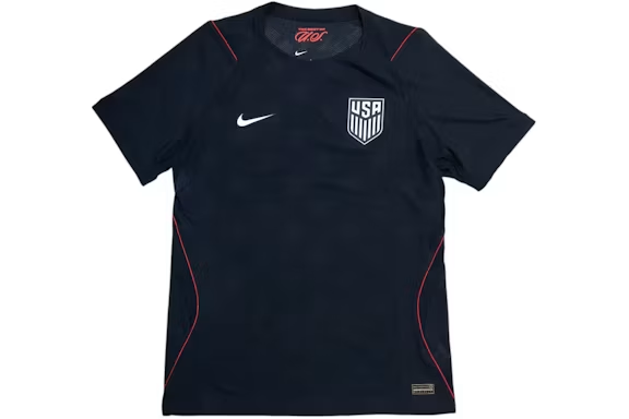 Nike USMNT 2026/27 Aero-Fit Match Away Soccer Authentic Jersey Dark Obsidian/Pure Platinum