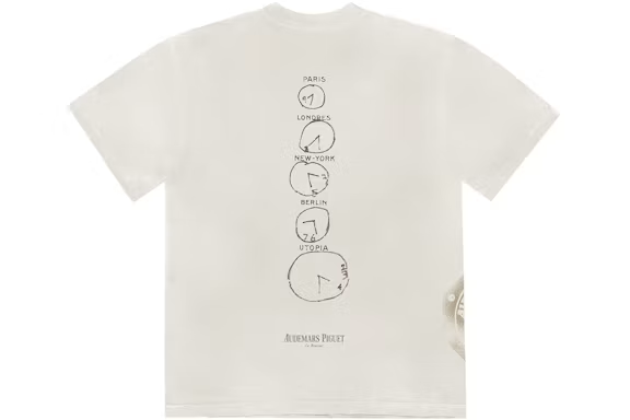 Travis Scott CJ x Audemars Piguet Time Zones Tee White