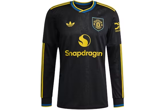 adidas 25/26 Long Sleeve Third Jersey Manchester United Black