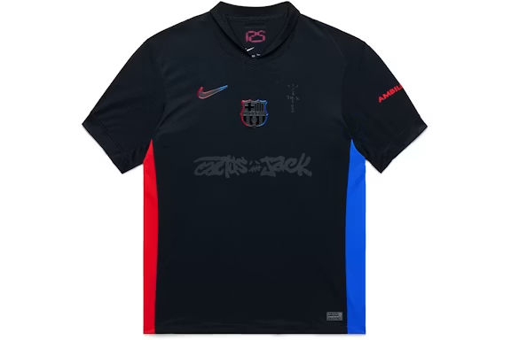 Travis Scott x FC Barcelona 2024/25 Match Away Cactus Jack Jersey Black