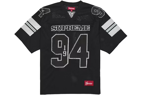 Supreme Sequin Football Jersey Black