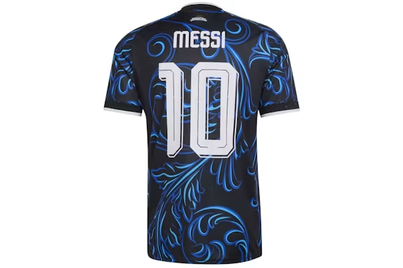 adidas Argentina 26 Away Messi Jersey Black/Lucid Blue/Blue Burst