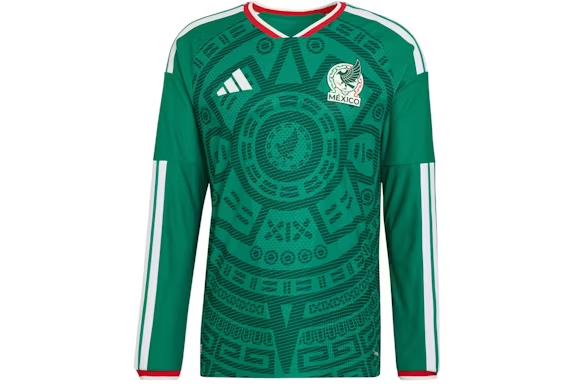 adidas Mexico 2026 Home Authentic Long Sleeve Jersey Bold Green