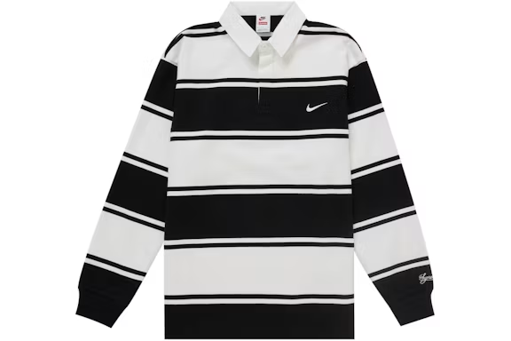 Supreme Nike Stripe Rugby Black