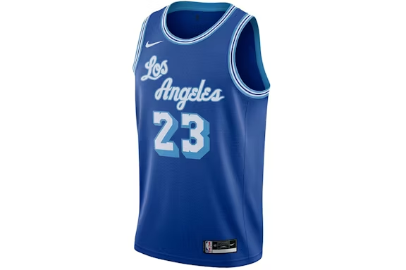 Nike NBA Los Angeles Lakers 2020 Lebron James Classic Edition Swingman Jersey Rush Blue