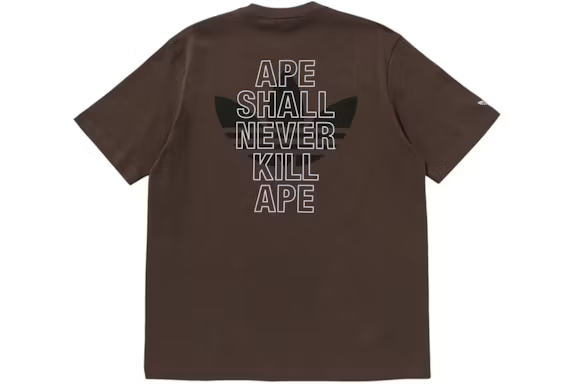 adidas x BAPE Ape Head Tee Brown