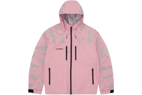 Corteiz Elitework Waterproof Shell Jacket Pink