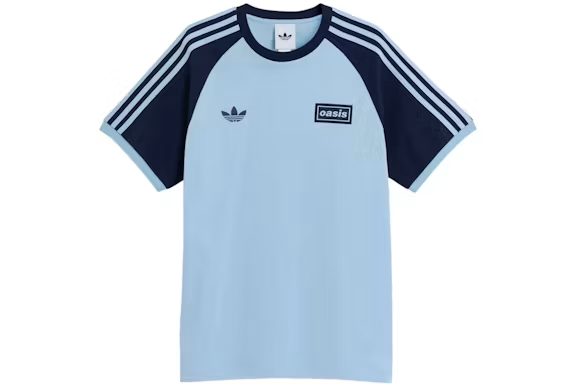 adidas x Oasis Tour 3-Stripes T-Shirt Clear Sky/Night Indigo