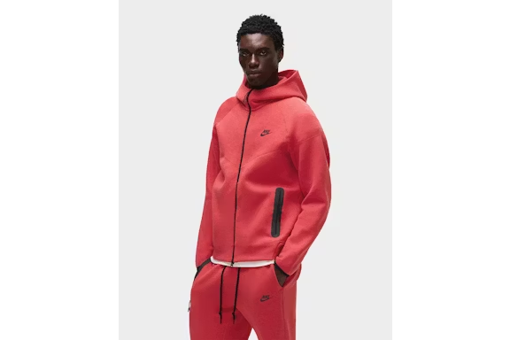Nike Sportswear Tech Fleece Windrunner Full-Zip Hoodie Light University Red Heather/Black