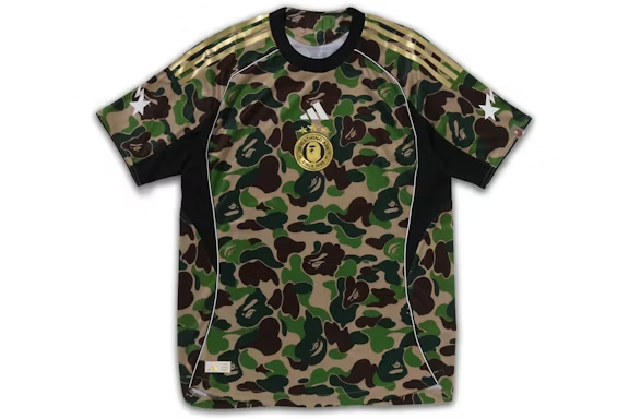 adidas x BAPE Football Graphic Slim Jersey T-shirt Green