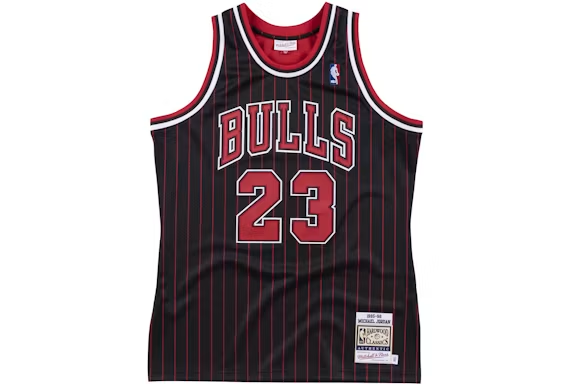 Chicago Bulls 1995-96 Michael Jordan Authentic Jersey Black