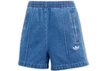 adidas Women's Adicolor Denim Firebird Shorts Indigo Denim