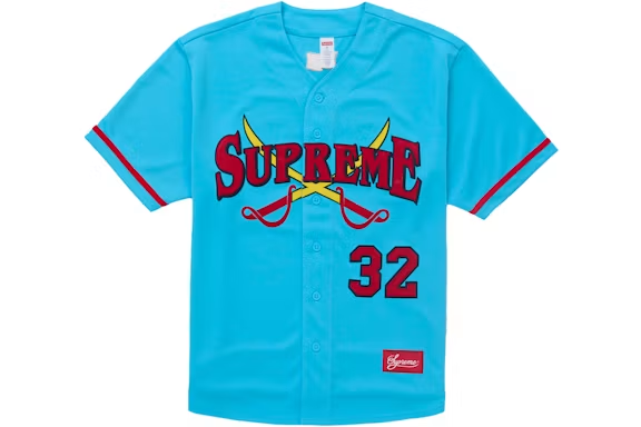 Supreme Swords Baseball Jersey Blue