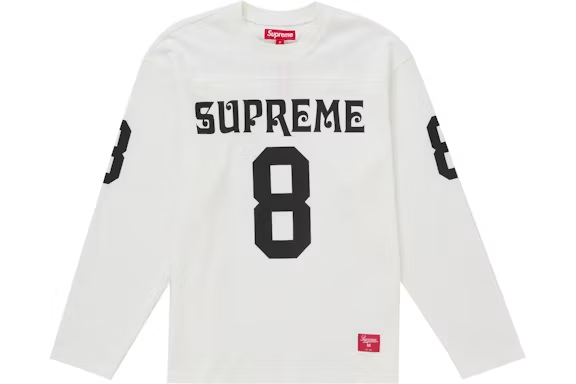 Supreme Affiliated L/S Football Top White